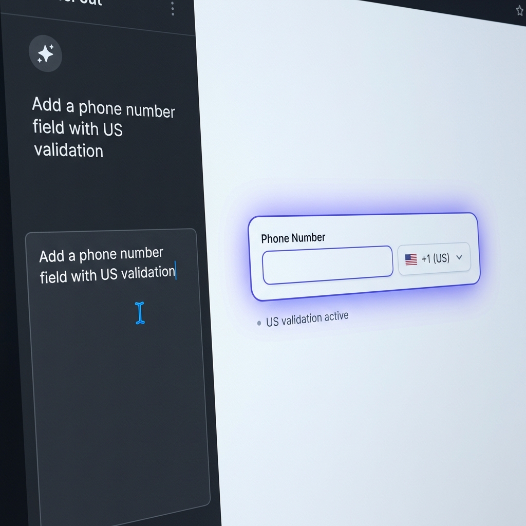AI Prompt to Instant Form interface